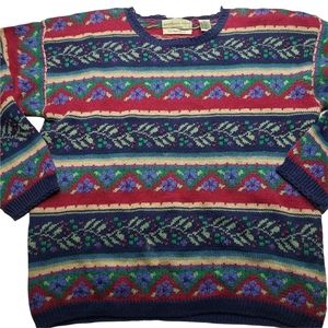 Heavy Hand Embroidered Thick Winter Sweater Northern Isles Large